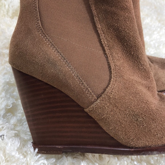 CORSO COMO Camel Tan Wedged Booties - Picture 3 of 6